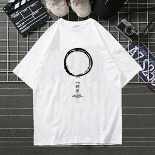Áo thun tay lở Unisex Vòng Tròn Enso [75kg trở xuống]