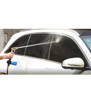 Bộ dây vòi xịt nước rửa xe, tưới cây . tăng áp 3 lần, loại 3m, 5m 206236 K đầu đồng,cút,nối vàng+ tặng mở chai