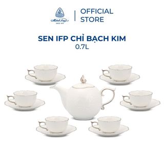 Bộ trà cao cấp Minh Long 0.7 L - Sen IFP - Chỉ Bạch Kim giá sỉ