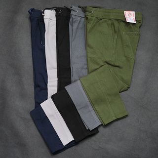 Quần ống côn, kaki mềm mịn cao cấp [Đen]