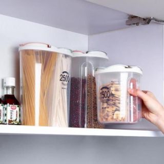 (SIÊU HOT) Hộp Bảo Quản Thực Phẩm, Lọ, Hũ Nhựa Trong Suốt 1500ml/2500 Nhiều Ngăn Đựng Gia Vị,Đồ Khô, Ngũ Cốc,...