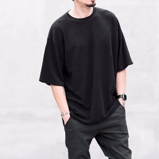 Áo thun tay lở Unisex couple – co giãn, thoáng mát [ Màu trắng - 75kg trở xuống]