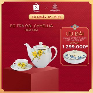 Bộ trà Minh Long 0.8 L Camellia - Hoa Mai giá sỉ