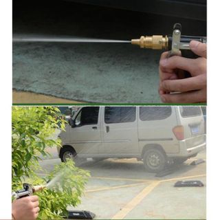 Rửa xe tưới cây Bộ dây và vòi xịt tăng áp lực nước 300% loại 25m cút đồng,nối đồng 206236