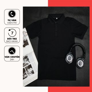 Áo thun polo cổ trụ cao cấp họa tiết đơn giảm dành cho nam,nữ [màu trắng]