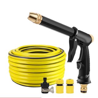 Rửa xe tưới cây Bộ dây và vòi xịt tăng áp lực nước 300% loại 25m cút nhựa,nối nhựa 206810-2