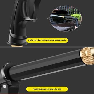 Vòi Xịt Tăng Áp Rửa Xe Ô Tô – Bộ Vòi Xịt Rửa Xe ,Tưới Cây Chuyên Nghiệp 206810-2 cút sập PE