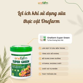Combo 5 Hộp Sữa Thực Vật Giảm Cân Ăn Kiêng Có Chứa Tảo Xoắn Đông Trùng Hạ Thảo Bột Rau Củ Quả SUPER GREEN ONEFARM
