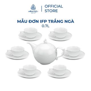 Bộ trà cao cấp Minh Long 0.7 L - Mẫu Đơn IFP - Trắng Ngà giá sỉ