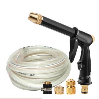 Rửa xe tưới cây Bộ dây và vòi xịt tăng áp lực nước 300% loại 25m cút đồng,nối đồng 206810-2
