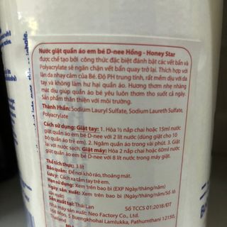 Nước giặt em bé dnee chuẩn nhập khẩu.
