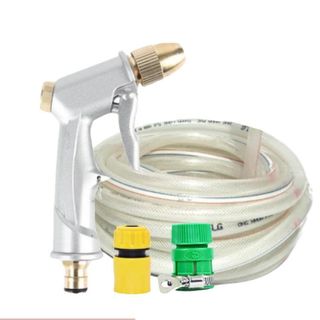 Rửa xe tưới cây Bộ dây và vòi xịt tăng áp lực nước 300% loại 25m cút nhựa,nối nhựa 206701