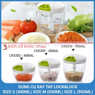 Dụng Cụ Xay Tỏi Ớt Băm Nhỏ Thực Phẩm Lock&Lock Đủ Size Đủ Màu CKS321GRN CKS302 CKS307 CKS308 CKS309 CKS310 400-600-900ml