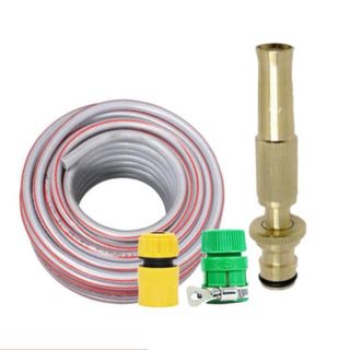 Tưới cây rửa xe Bộ dây và vòi xịt tăng áp lực nước 300% loại 30m cút nhựa,nối nhựa 206587