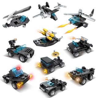 Đồ chơi lắp ráp robot 10 trong 1, giao mẫu ngẫu nhiên Sembo Block mô hình xe máy bay trực thăng SWAT phát triển trí tuệ