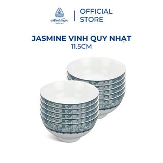 Bộ 10 chén sứ cao cấp Minh Long 11.5 cm - Jasmine - Vinh Quy Nhạt giá sỉ