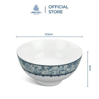 Bộ 10 chén sứ cao cấp Minh Long 11.5 cm - Jasmine - Vinh Quy Nhạt