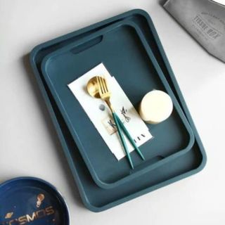 Khay gỗ, Khay gỗ đựng ấm chén phủ sơn xanh
