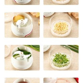 Dụng cụ xay tỏi ớt mini kéo tay tiện dụng