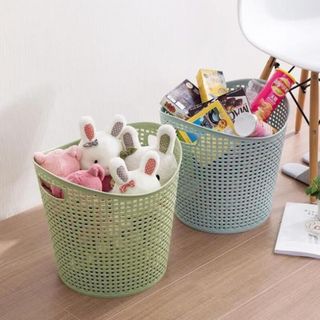 Sọt đựng đồ chơi , quần áo nhựa mây Đan phong cách Hàn quốc
