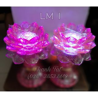 Bộ Đèn Thờ Sen Nhựa Led Màu Nhỏ giá sỉ