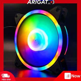 [Ảnh Thật] Fan Led Tản Nhiệt Cho Case Máy Tính 5 Màu Rgb Hơn 50 Hiệu Ứng Cực Đẹp Arigato Đảm Bảo Chất Lượng Bảo Hành 6T