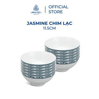 Bộ 10 chén sứ cao cấp Minh Long 11.5 cm - Jasmine - Chim Lạc giá sỉ