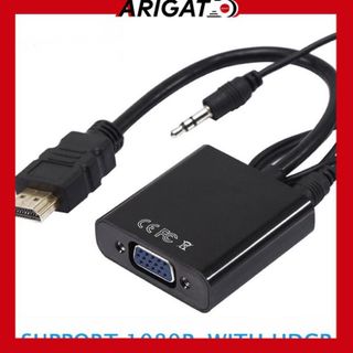 Cáp Chuyển Đổi Hdmi Sang Vga Kèm Dây Audio 3.5 - Bộ Đầu Chuyển Cổng Hdmi Ra Vga Giắc Hdmi To Vga,Dây Máy Chiếu