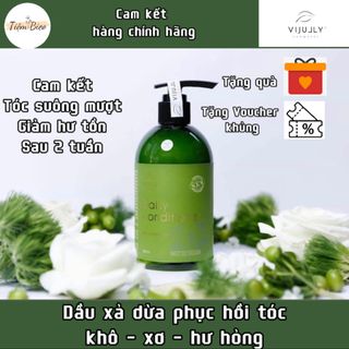 ￼Dầu xả dừa hoa cúc Vijully phục hồi tóc hư tổn, giảm xơ rối chẻ ngọn 280ml