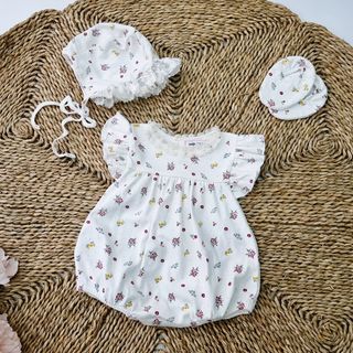 Body cotton cánh tiên hoa nhí siêu mềm