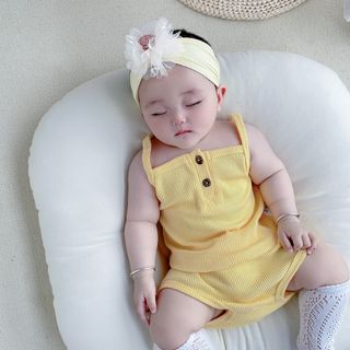 Bộ 2 dây cho bé gái Mykids chất cotton, đồ cho bé từ 8kg đến 16kg.