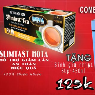 Combo trà thảo mộc giảm cân Slimtast HOTA tặng 1 bình giữ nhiệt 450ml 6up giá sỉ