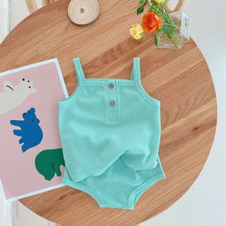 Bộ 2 dây cho bé gái Mykids chất cotton, đồ cho bé từ 8kg đến 16kg.