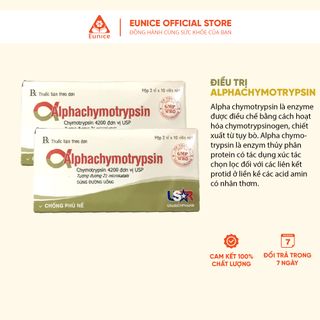 Alphachymotrypsin Điều trị phù nề sau chấn thương,bỏng giá sỉ