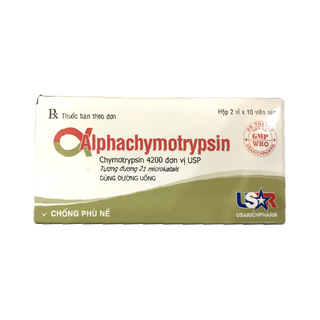 Alphachymotrypsin Điều trị phù nề sau chấn thương,bỏng