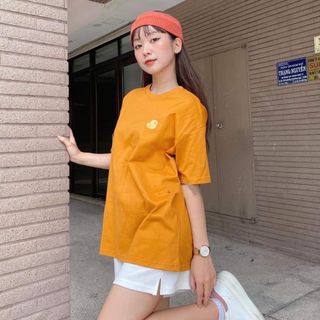 Áo thun form rộng in hình chú vịt cute, áo thun cotton siêu hot, ảnh chuẩn như hình 100%
