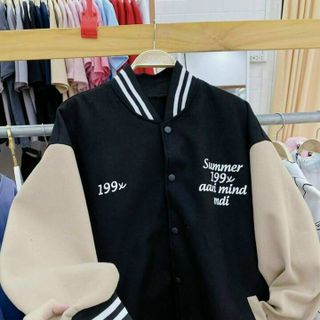 Áo khoác bomber cardigan Logo 199x nỉ đẹp