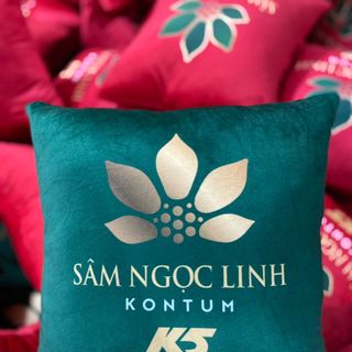 Gối tựa lưng in logo
