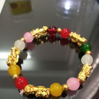 Vòng chuỗi đeo tay tỳ hưu mix 5 con