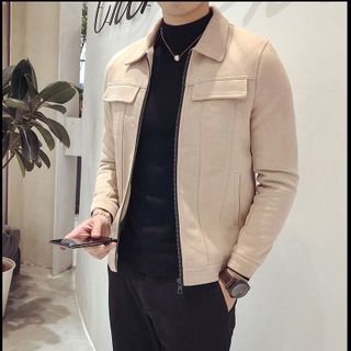 ÁO KHOÁC DA LỘN LÓT LÔNG KIỂU SƠ MI