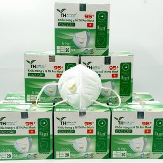 THÙNG] KHẨU TRANG Y TẾ N95 TH PRO MASK 5 LỚP CÓ VAN - 50 HỘP/THÙNG