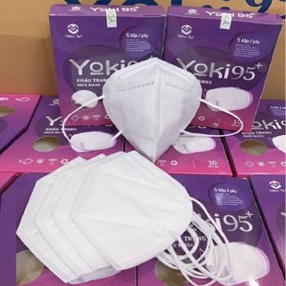 Khẩu trang Yoki N95 5 lớp Tiêu Chuẩn Xuất khẩu BFE ≥95% hộp 10 cái