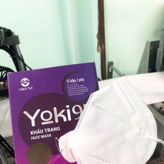 Khẩu trang Yoki N95 5 lớp Tiêu Chuẩn Xuất khẩu BFE ≥95% hộp 10 cái