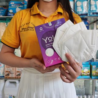 Khẩu trang Yoki N95 5 lớp Tiêu Chuẩn Xuất khẩu BFE ≥95% hộp 10 cái