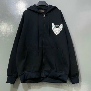 Áo Khoác Nỉ Khóa Kéo Mèo 3 Hoa