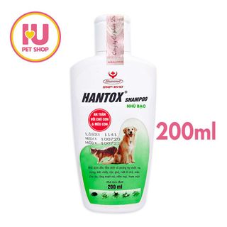 Sữa Tắm Hantox Trị Ve Rận Bọ Chét Cho Chó Mèo 200ml Xanh [IUpetshop]