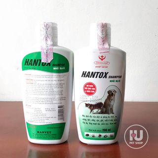 Sữa Tắm Hantox Trị Ve Rận Bọ Chét Cho Chó Mèo 200ml Xanh [IUpetshop]