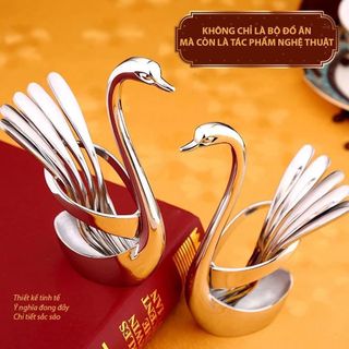 BỘ SET THÌA & DĨA THIÊN NGA ĐẸP NGẤT NGÂY