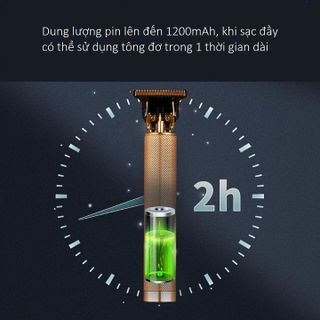 Tông Đơ T9 Cắt Tóc, Chấn Viền Chuyên Nghiệp Không Dây Sạc Pin Chuyên Dụng Cho Nam