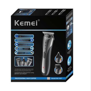 Tông đơ cắt tóc Kemei 1407 3in1 kiêm cạo râu, cắt tỉa lông mũi giá sỉ